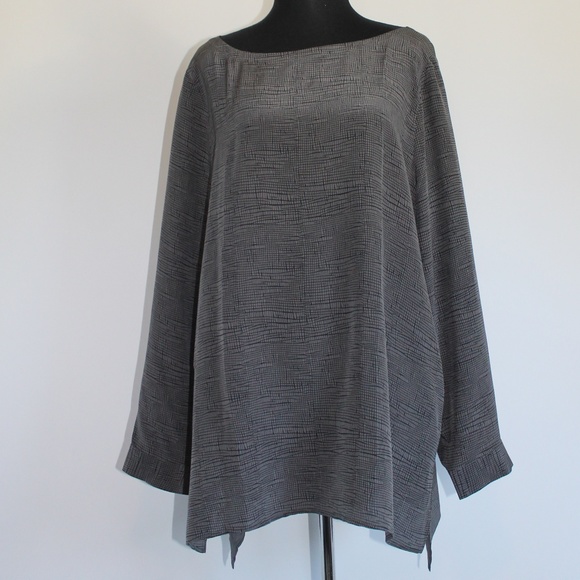 Eileen Fisher Tops - NWT Eileen Fisher Ballet Neck Top, Charcoal, XL